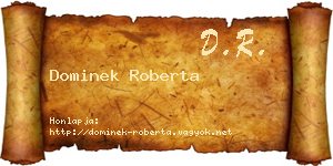 Dominek Roberta névjegykártya